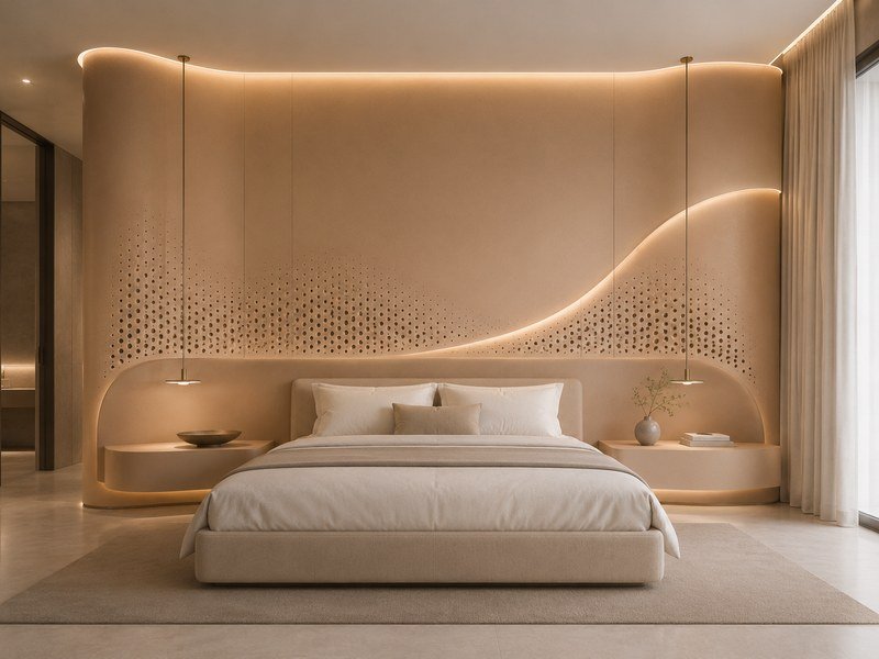 WAZWOOD CNC Design Panels — Hospitality WAZWOOD CNC cut panels for luxury hotel headboard and hospitality interiors