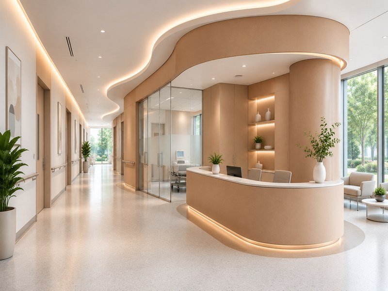 Hospital interior corridor fire safe