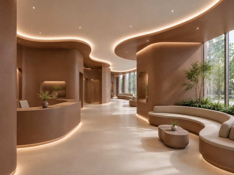 Institutional healthcare facility interior using WAZWOOD certified boards