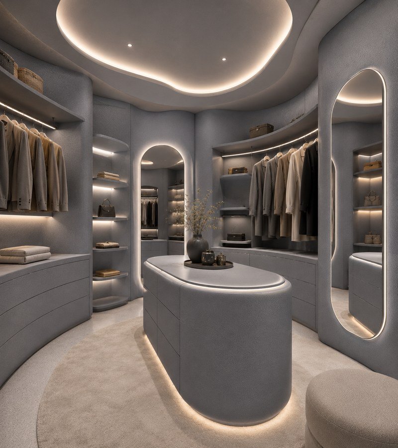 WAZWOOD Residential Interior Boards — Walk-In Wardrobe WAZWOOD premium boards for luxury walk-in wardrobe and closet systems