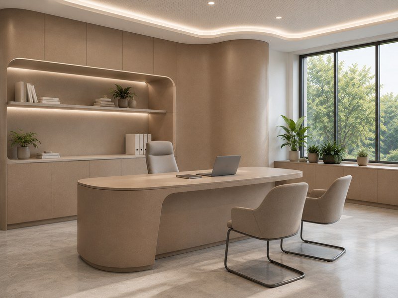 School administrative office with WAZWOOD interior boards