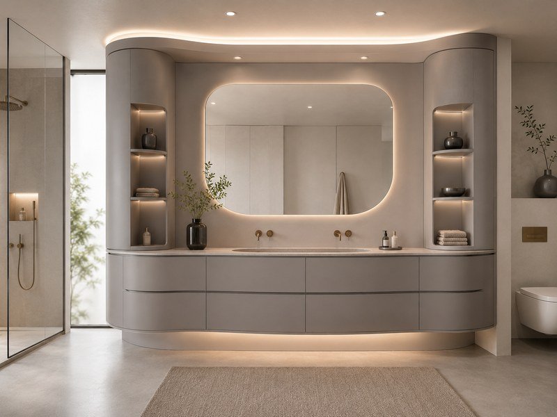 WAZWOOD moisture resistant boards for bathroom vanity and under-sink storage cabinets