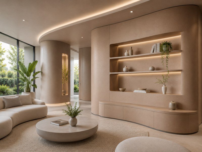 Natural material interior finish