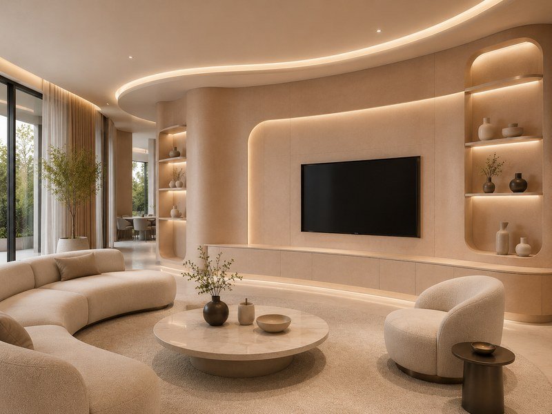 Modern interior with NFC boards