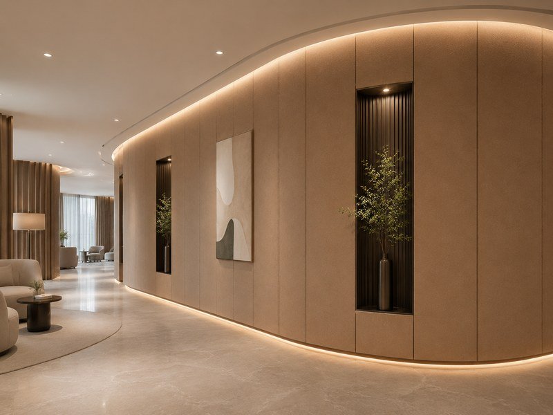 WAZWOOD Veneer Finishing Board — Hospitality WAZWOOD veneer board for premium hotel and hospitality interior wall panels