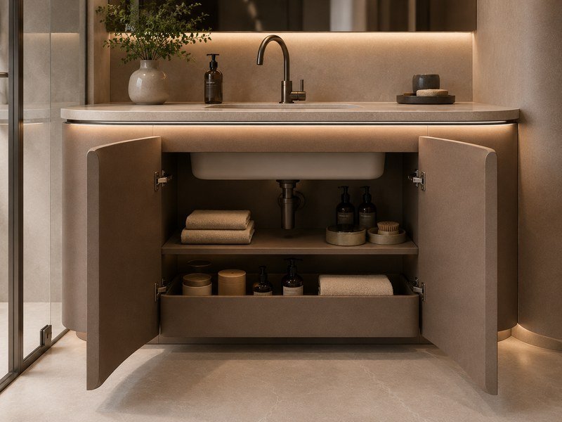 WAZWOOD waterproof boards for under-sink kitchen cabinet installation